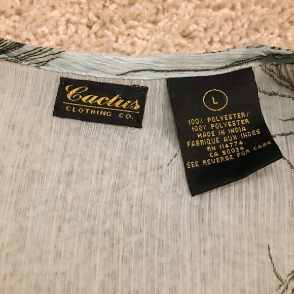 Cactus Peacock Art Deco Inspired Beach Cover - Picture 11 of 16